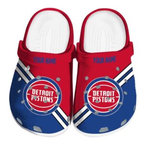 customized detroit pistons striped accents clog best selling