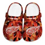 customized detroit red wings autumn leaves clog best selling