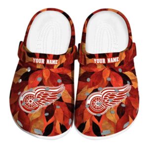 customized detroit red wings autumn leaves clog best selling