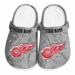 customized detroit red wings cracked texture clog best selling