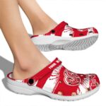 customized detroit red wings paint splatter graphics clog best selling