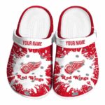 customized detroit red wings splash art clog best selling