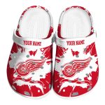 customized detroit red wings splatter pattern clog best selling