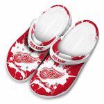 customized detroit red wings splatter pattern clog best selling