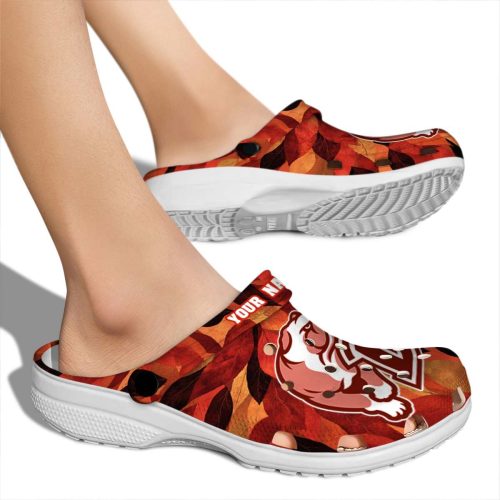 customized drake bulldogs autumn leaves clog fashion forward