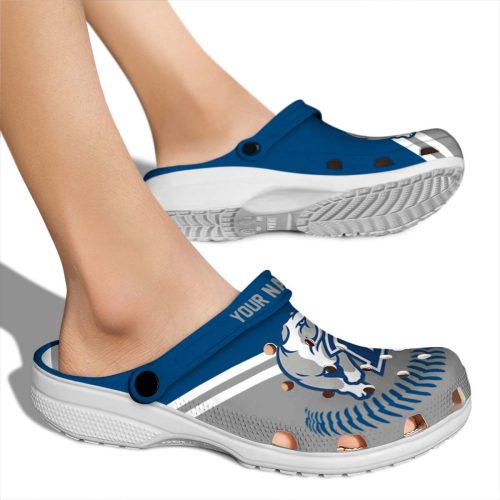customized drake bulldogs baseball motif clog fashion forward
