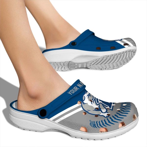 customized drake bulldogs baseball motif clog fashion forward