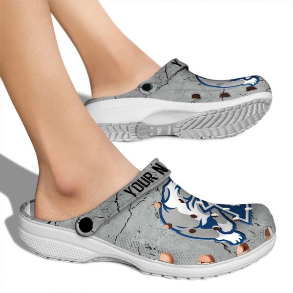 customized drake bulldogs cracked texture clog fashion forward