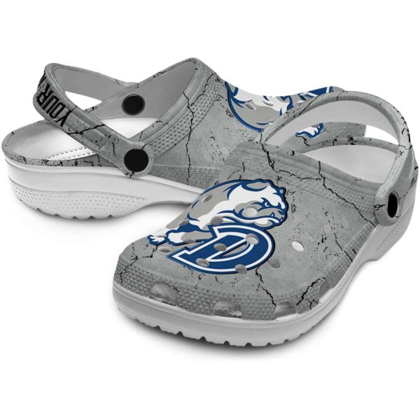 customized drake bulldogs cracked texture clog high quality