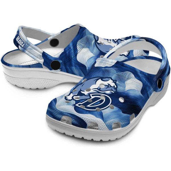customized drake bulldogs ocean waves clog high quality