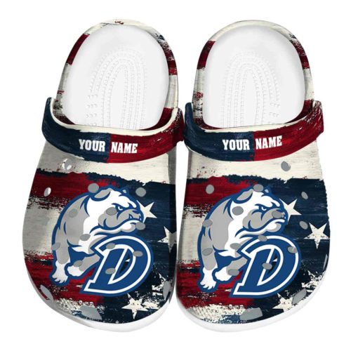 customized drake bulldogs patriotic stripes clog best selling