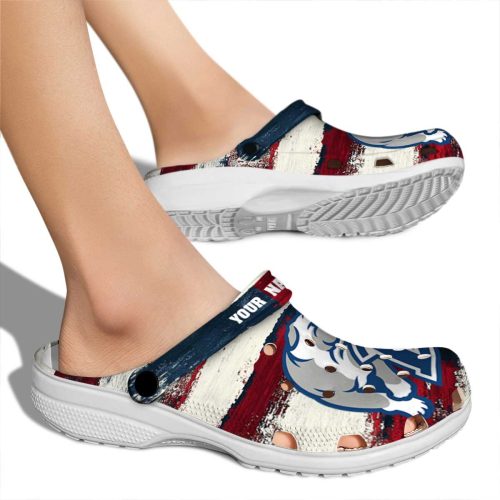 customized drake bulldogs patriotic stripes clog fashion forward