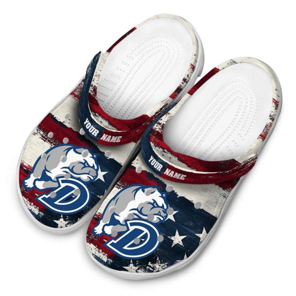 customized drake bulldogs patriotic stripes clog latest model