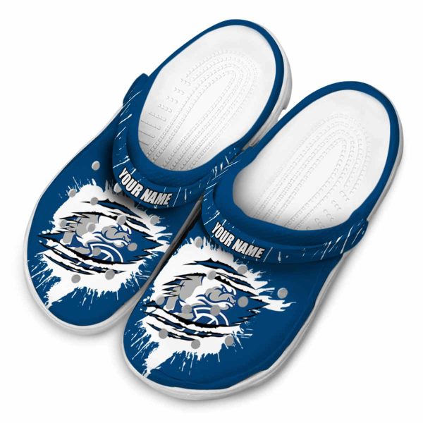 customized drake bulldogs splash motif background clog latest model