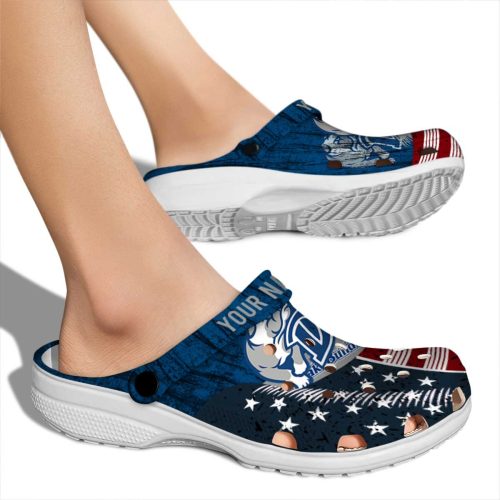 customized drake bulldogs star spangled side pattern clog fashion forward