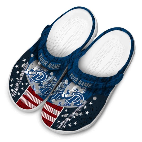 customized drake bulldogs star spangled side pattern clog latest model