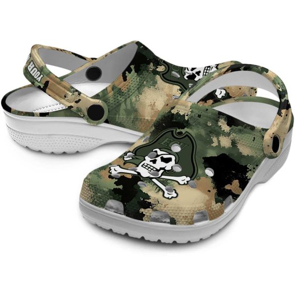 customized east carolina pirates camouflage craze clog high quality