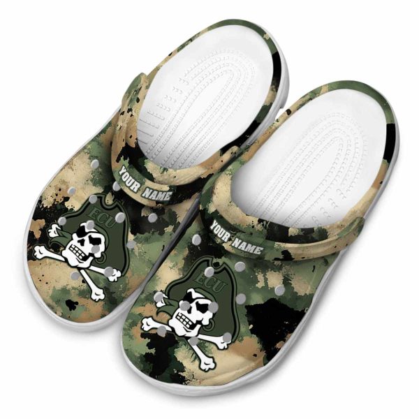 customized east carolina pirates camouflage craze clog latest model