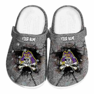 customized east carolina pirates cracked ground texture clog best selling