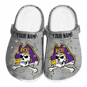customized east carolina pirates cracked texture clog best selling