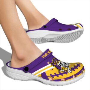 customized east carolina pirates football motif clog fashion forward