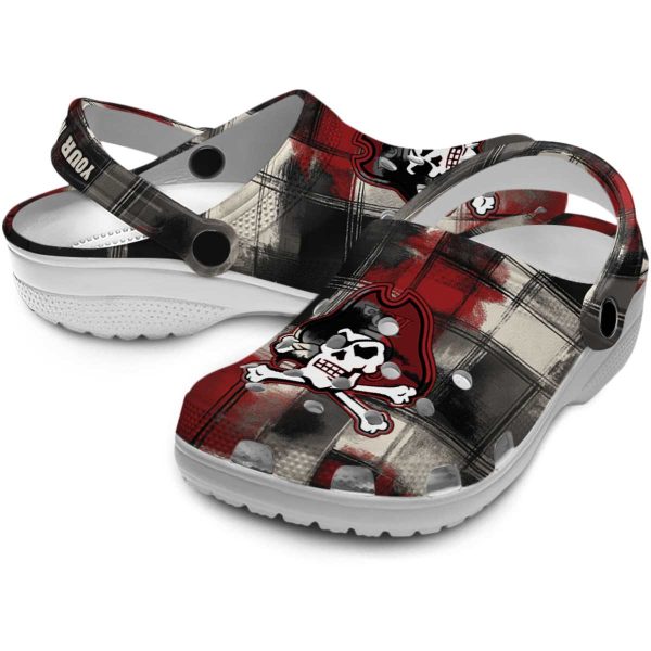 customized east carolina pirates plaid fusion clog high quality