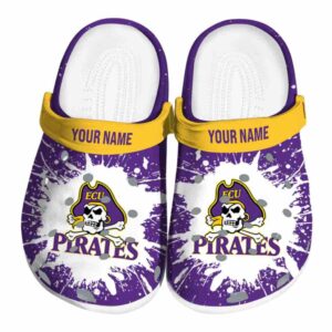 customized east carolina pirates splash art clog best selling