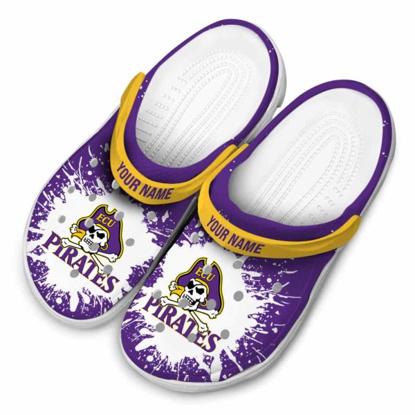 customized east carolina pirates splash art clog latest model