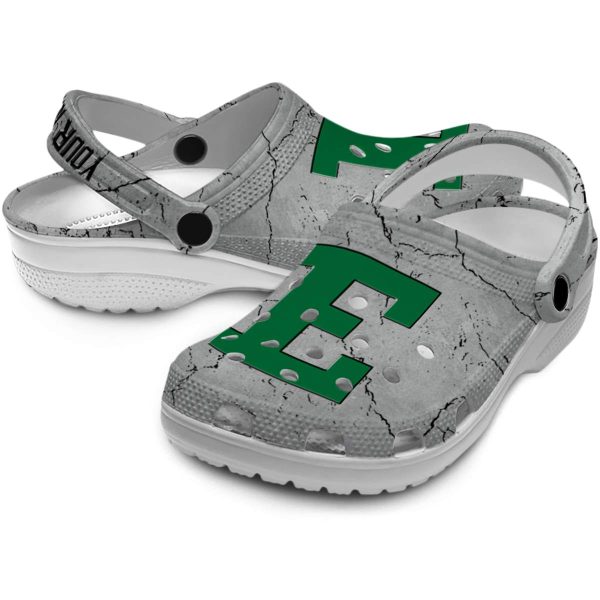customized eastern michigan eagles cracked texture clog high quality