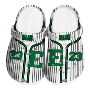 customized eastern michigan eagles pinstripe pattern clog best selling