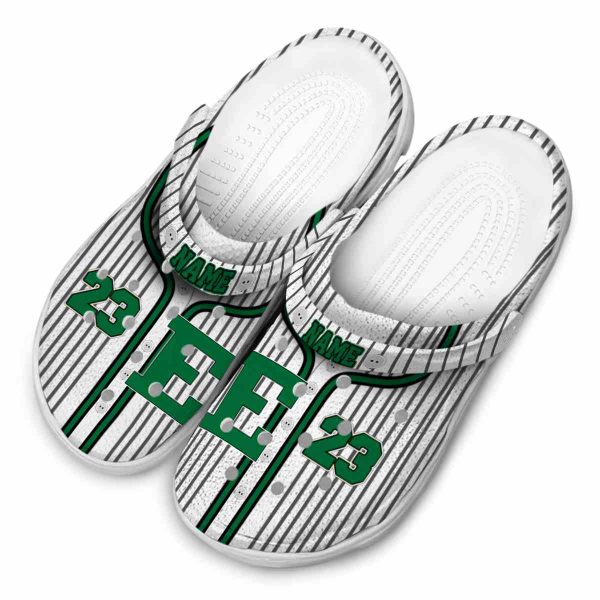 customized eastern michigan eagles pinstripe pattern clog latest model