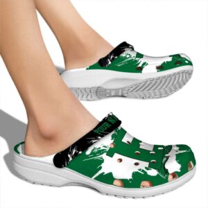 customized eastern michigan eagles splatter pattern clog fashion forward