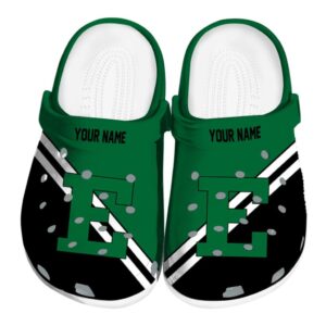 customized eastern michigan eagles striped accents clog best selling