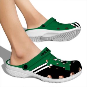 customized eastern michigan eagles striped accents clog fashion forward
