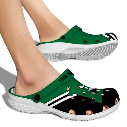 customized eastern michigan eagles striped accents clog fashion forward