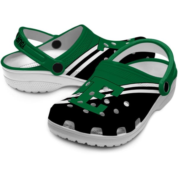 customized eastern michigan eagles striped accents clog high quality