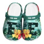 customized eastern michigan eagles tropical vibes clog best selling