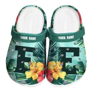 customized eastern michigan eagles tropical vibes clog best selling