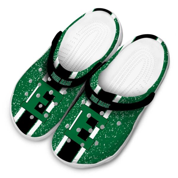 customized eastern michigan eagles vertical stripes clog latest model