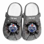 customized edmonton oilers cracked ground texture clog best selling