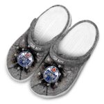 customized edmonton oilers cracked ground texture clog best selling