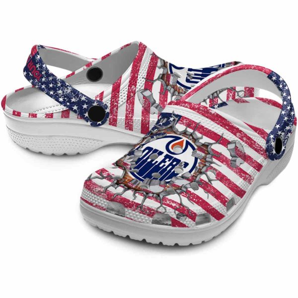 customized edmonton oilers freedom splinter clog high quality