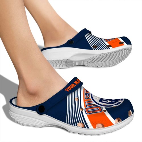 customized edmonton oilers vibrant dual tone clog fashion forward