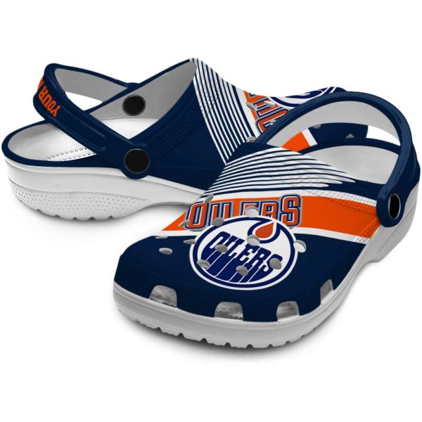 customized edmonton oilers vibrant dual tone clog high quality