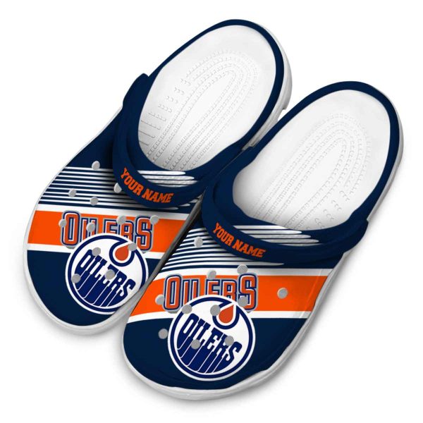 customized edmonton oilers vibrant dual tone clog latest model