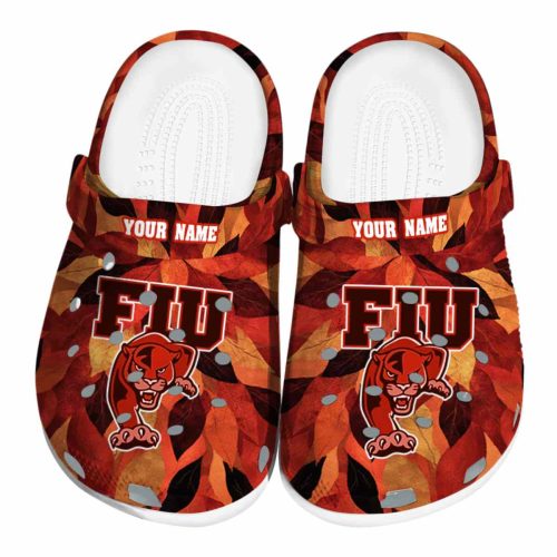 customized fiu panthers autumn leaves clog best selling