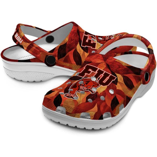 customized fiu panthers autumn leaves clog high quality