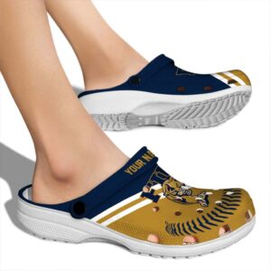 customized fiu panthers baseball motif clog fashion forward