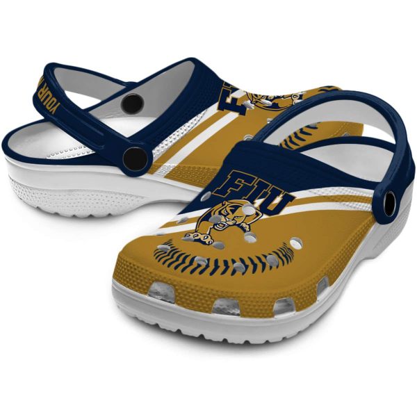 customized fiu panthers baseball motif clog high quality