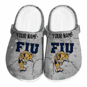 customized fiu panthers cracked texture clog best selling